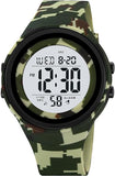 CakCity Mens Digital Watch Waterproof Watches for Swimming Tactical Watches for Men Military Blue Camouflage Watches for Men,5ATM,TPU Strap - CakCity Watches