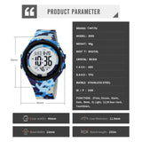 CakCity Mens Digital Watch Waterproof Watches for Swimming Tactical Watches for Men Military Blue Camouflage Watches for Men,5ATM,TPU Strap - CakCity Watches