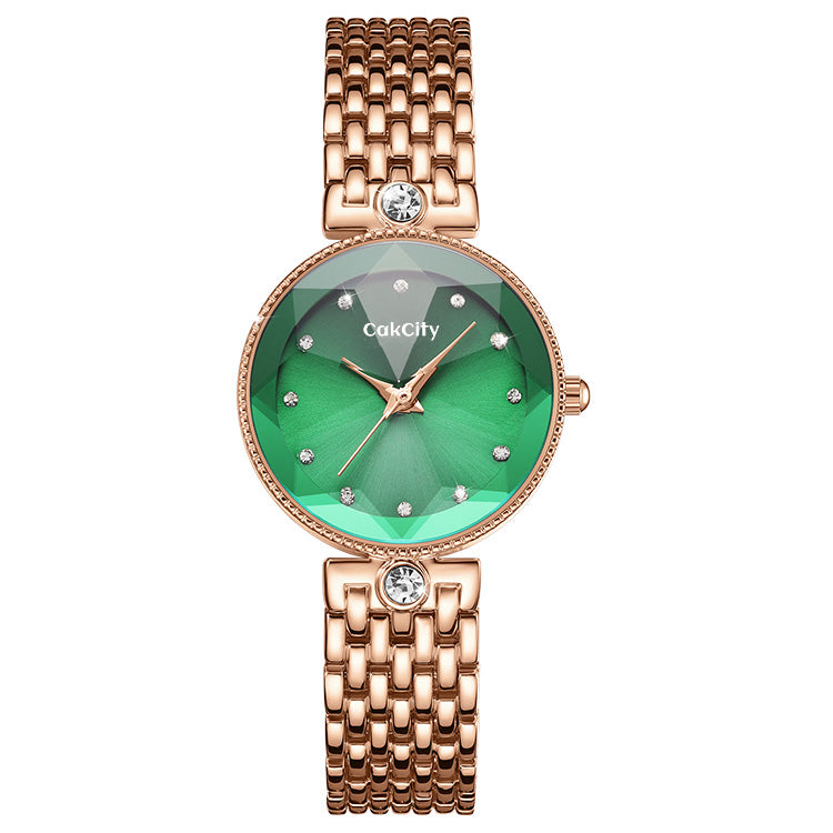 CakCity Fashion Women Watches Elegant Glitter Crystal Stainless Steel Female Ladies Watch Casual Dress Analog Quartz Waterproof Wrist Watch for Women Watch - CakCity Watches