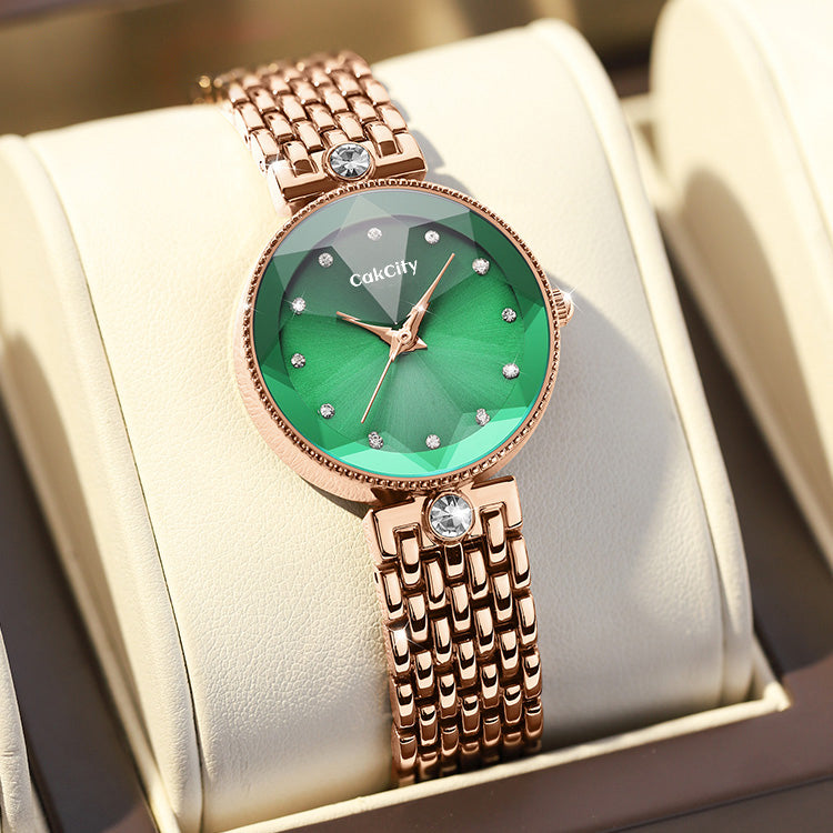 CakCity Fashion Women Watches Elegant Glitter Crystal Stainless Steel Female Ladies Watch Casual Dress Analog Quartz Waterproof Wrist Watch for Women Watch - CakCity Watches