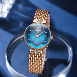 CakCity Fashion Women Watches Elegant Glitter Crystal Stainless Steel Female Ladies Watch Casual Dress Analog Quartz Waterproof Wrist Watch for Women Watch - CakCity Watches
