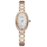 Classic Womens Analog Quartz Stainless Steel Strap with Oval Face Vintage Wrist Watch - CakCity Watches
