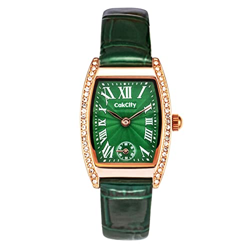 CakCity Women's Rectangle Luxury Diamond Classic Small Wrist Tank Watch - CakCity Watches