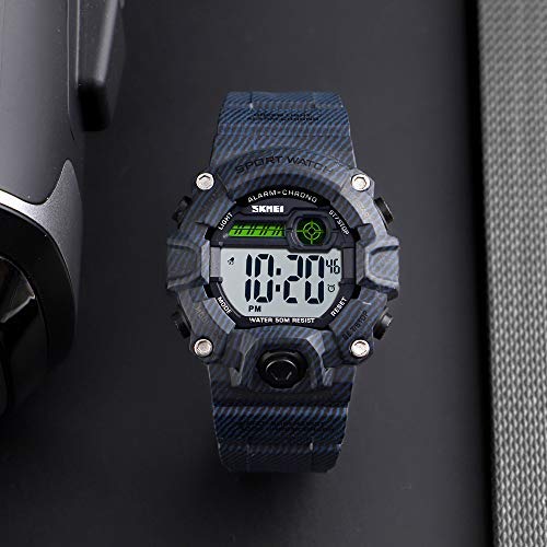 Boys Camouflage LED Sports Kids Watch Waterproof Digital Electronic  Wrist Watches for Kids with Silicone Band Alarm Stopwatch Watches Age 5-10 Red White Case - CakCity Watches