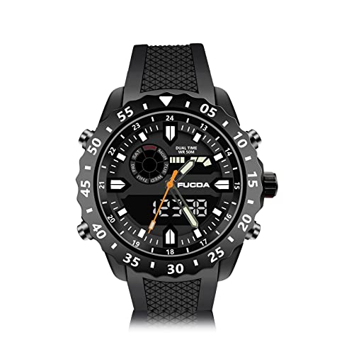 Men's Digital Sports Watch Large Face 5ATM Waterproof Outdoor Sports Military Watches for Men Dual TIME - CakCity Watches