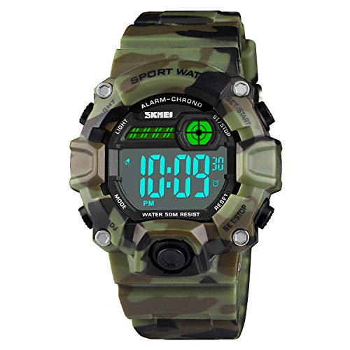 Boys Camouflage LED Sports Kids Watch Waterproof Digital Electronic - CakCity Watches