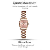 CakCity Fashion Retro Square Watches for Women Ladies Wrist Watch Classic Casual Dress Analog Quartz Wristwatch Romantic Square Pink Dial for Girls Women - CakCity Watches