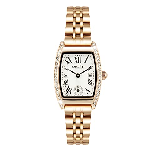 CakCity Fashion Retro Classic Roman Crystal Leather Strap Women Watches - CakCity Watches