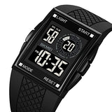 CakCity Mens Digital Sports LED Glass Screen Large Face Military Square Watch - CakCity Watches