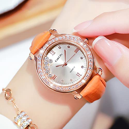 Fashion Quartzf Women Dress Crystal Large Face Watch - CakCity Watches