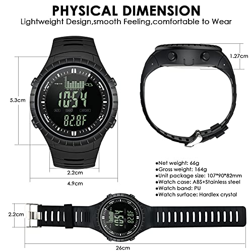 Digital Watch for Men with Weather Altimeter