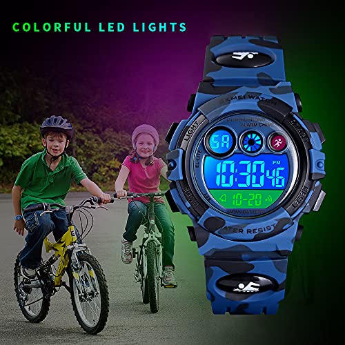 CakCity Kids Watches Digital Sport Watches for Boys Girls Outdoor Waterproof Watches with Alarm Stopwatch Military Child Wrist Watch Ages 5-10 - CakCity Watches