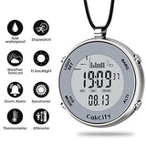 CakCity Digital Pocket Watch with Chain Waterproof Military Fishing Clip on Watches with Weather Altimeter Barometer Thermometer - CakCity Watches