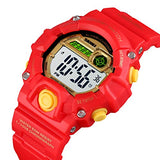 Boys Camouflage LED Sports Kids Watch Waterproof Digital Electronic  Wrist Watches for Kids with Silicone Band Alarm Stopwatch Watches Age 5-10 Red White Case - CakCity Watches