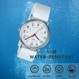 CakCity Nurse Watch for Medical Professionals, Students,Doctors, Women Men, 38mm Watch, Easy to Read Dial, Second Hand and 24 Hour,Soft and Breathable Silicone Band,Water Resistant - CakCity Watches