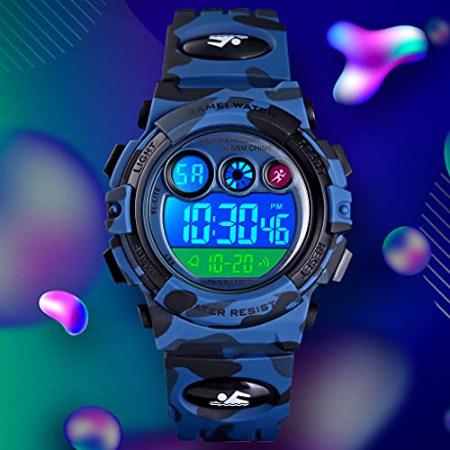 CakCity Kids Watches Digital Sport Watches for Boys Girls Outdoor Waterproof Watches with Alarm Stopwatch Military Child Wrist Watch Ages 5-10 - CakCity Watches