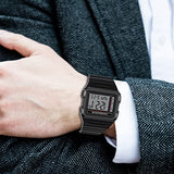 Mens Digital Sports Watch LED Screen Large Face Military Square Watches for Men Waterproof Casual Luminous Stopwatch Alarm Simple Army Watch - CakCity Watches
