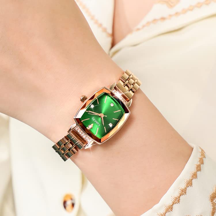 CakCity Women's Square Classic Small Luxury Diamond Japanese Quartz Wrist Watch - CakCity Watches