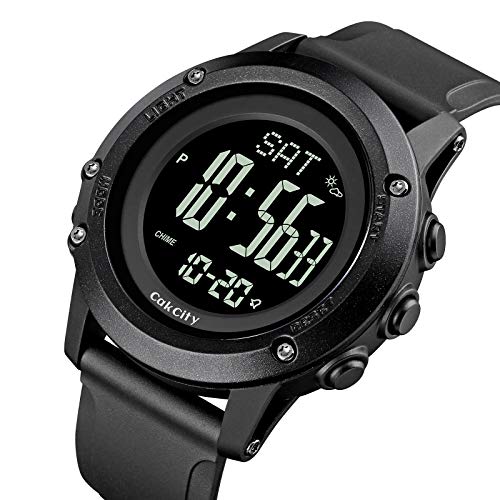 CakCity Compass Digital Sport Watches for Men Wrist Watches with Altimeter, Barometer, Large Dial, Black - CakCity Watches
