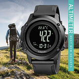 CakCity Compass Digital Sport Watches for Men Wrist Watches with Altimeter, Barometer, Large Dial, Black - CakCity Watches