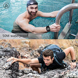 Mens Digital Sports Watch LED Screen Large Face Military Square Watches for Men Waterproof Casual Luminous Stopwatch Alarm Simple Army Watch - CakCity Watches