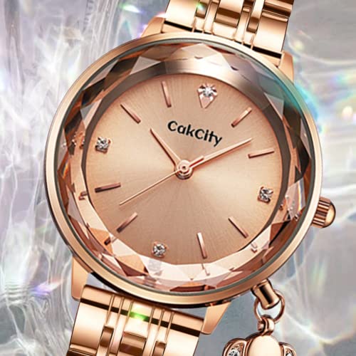 CakCity Classic Women Cute Fancy Metal Stainless Bling Prismatic Diamond Watch - CakCity Watches
