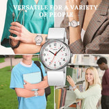 CakCity Nurse Watch for Medical Professionals, Students,Doctors, Women Men, 38mm Watch, Easy to Read Dial, Second Hand and 24 Hour,Soft and Breathable Silicone Band,Water Resistant - CakCity Watches