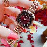 CakCity 3D Faceted Watch Face Alloy Square Case Strap Butterfly Clasp Crystal Fashion Bracelet Watches for Women - CakCity Watches