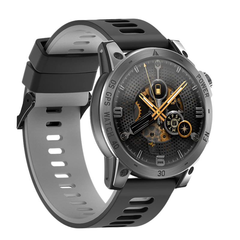 CakCity 46mm Smartwatch Fitness Watch IP68 Waterproof Activity Tracker with Full Touch Color Screen,Altimeter,Compass,GPS Watch for Android and iOS Phones, Military Smart Watches for Men - CakCity Watches