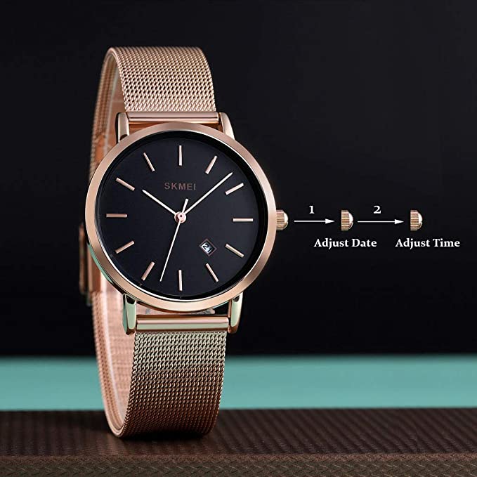 CakCity Fashion Simple Classic Analog Waterproof Unisex Stainless Steel Watch - CakCity Watches