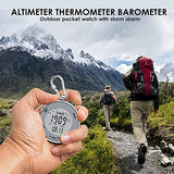 CakCity Digital Pocket Watch with Chain Waterproof Military Fishing Clip on Watches with Weather Altimeter Barometer Thermometer - CakCity Watches