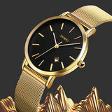 CakCity Fashion Simple Classic Analog Waterproof Unisex Stainless Steel Watch - CakCity Watches