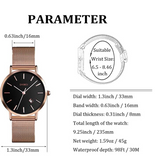 CakCity Fashion Simple Classic Analog Waterproof Unisex Stainless Steel Watch - CakCity Watches