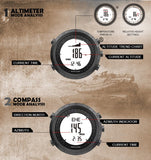 CakCity Military Tactical Watch for Men - Outdoor Sports Watch with Compass, Barometer, Altimeter, and Step Counter - Hiking Digital Wrist Watch