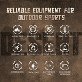 CakCity Military Tactical Watch for Men - Outdoor Sports Watch with Compass, Barometer, Altimeter, and Step Counter - Hiking Digital Wrist Watch