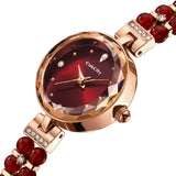 CakCity Ladies Watches for Women Watch Bracelet Ladies Wrist Watch Elegant Dress Quartz Wrist Watch Vintage Red Watch for Women Mini Small Face Watch with Gift Box,23mm - CakCity Watches