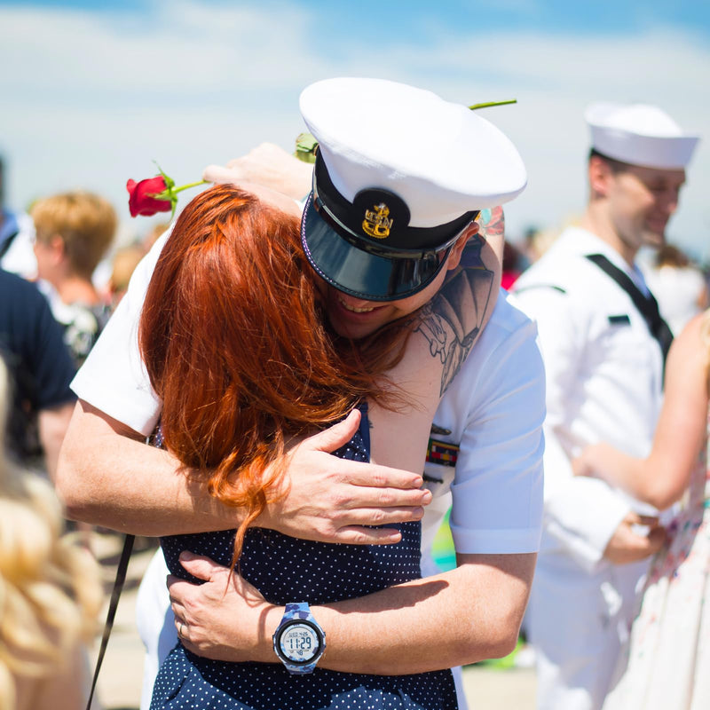 CakCity Mens Digital Watch Waterproof Watches for Swimming Tactical Watches for Men Military Blue Camouflage Watches for Men,5ATM,TPU Strap - CakCity Watches