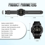 CakCity Digital Sports Watch Ultra-Thin Watches for Men with Black Alloy Dial, Waterproof, Military Time, Alarm, Pedometer and Breathable Band, Wrist Watch for Men and Women.