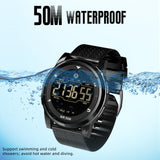 CakCity Digital Sports Watch Ultra-Thin Watches for Men with Black Alloy Dial, Waterproof, Military Time, Alarm, Pedometer and Breathable Band, Wrist Watch for Men and Women.