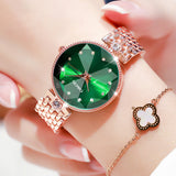 CakCity Fashion Women Watches Elegant Glitter Crystal Stainless Steel Female Ladies Watch Casual Dress Analog Quartz Waterproof Wrist Watch for Women Watch - CakCity Watches