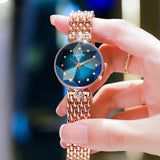CakCity Fashion Women Watches Elegant Glitter Crystal Stainless Steel Female Ladies Watch Casual Dress Analog Quartz Waterproof Wrist Watch for Women Watch - CakCity Watches