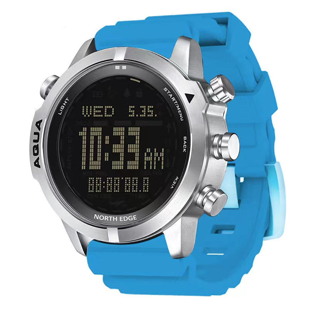 CakCity Men's Digital Diving Sports Silicone Strap Watch with Compass - CakCity Watches
