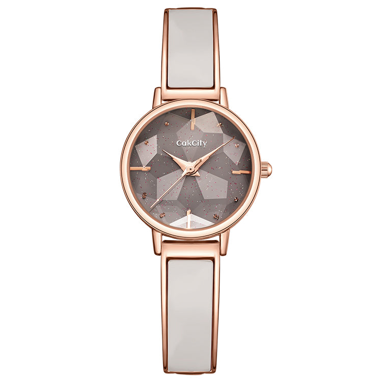 CakCity Fashion Prismatic Diamond Watch with Analog Quartz for Women Fine Classy Bracelet Watches - CakCity Watches