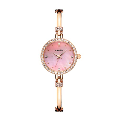 Classic Women Bracelet Pearl Shell Dial Analog Quartz Watch - CakCity Watches
