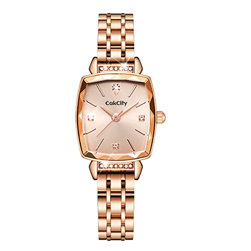 CakCity Women's Square Classic Small Luxury Diamond Japanese Quartz Wrist Watch - CakCity Watches