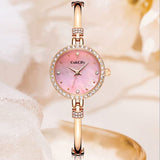 Classic Women Bracelet Pearl Shell Dial Analog Quartz Watch - CakCity Watches