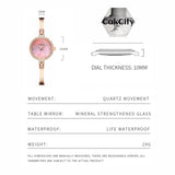 Classic Women Bracelet Pearl Shell Dial Analog Quartz Watch - CakCity Watches