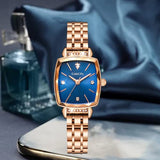 CakCity Women's Square Classic Small Luxury Diamond Japanese Quartz Wrist Watch - CakCity Watches