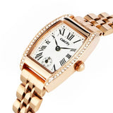 CakCity Fashion Retro Classic Roman Crystal Leather Strap Women Watches - CakCity Watches