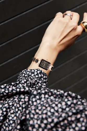 Women's Square Two-Tone Ceramic Dress Bracelet Watch - CakCity Watches